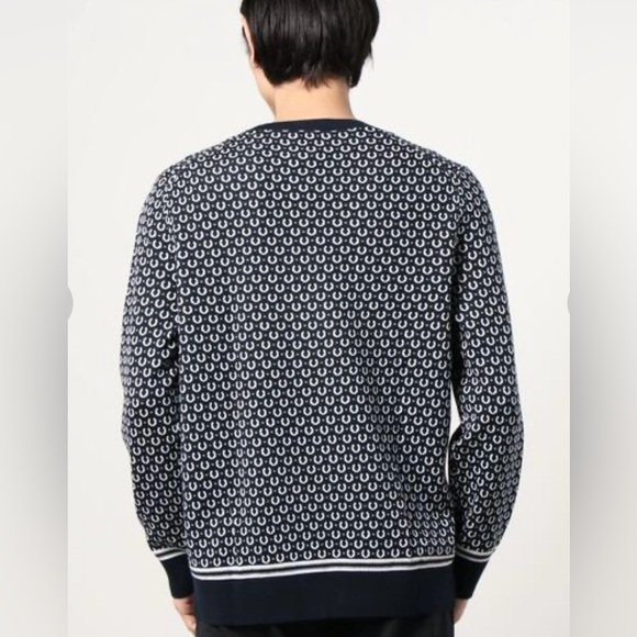 🐑 Brooks Brothers Red Fleece Horseshoe Jacquard Crewneck Sweater Size XL - Picture 2 of 14